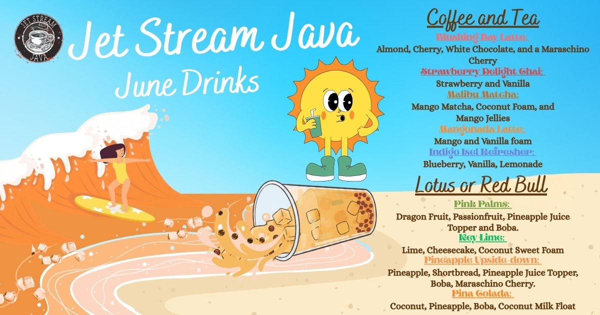 Jet Stream Java June drinks