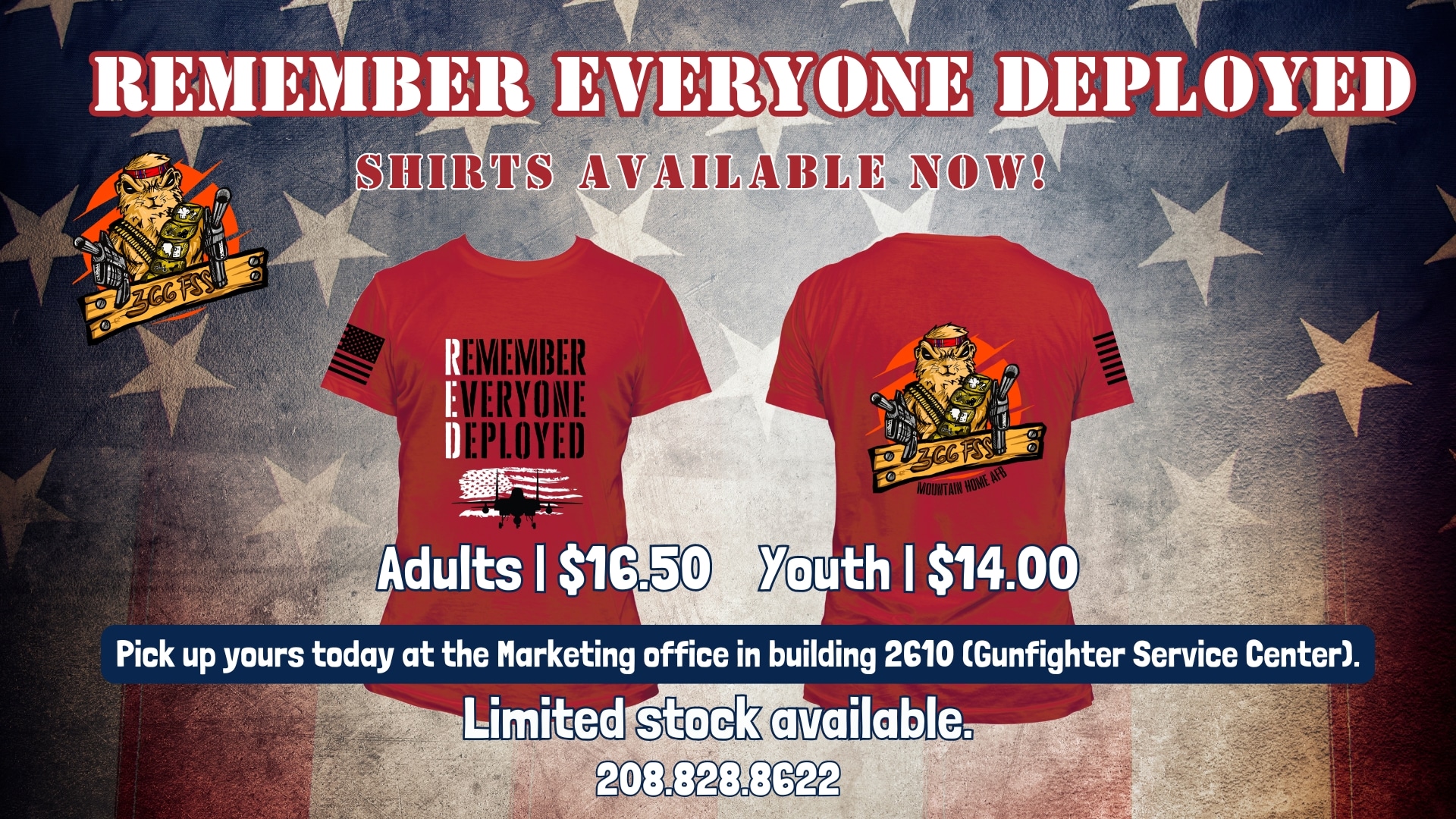 RED tshirts for sale tv slide