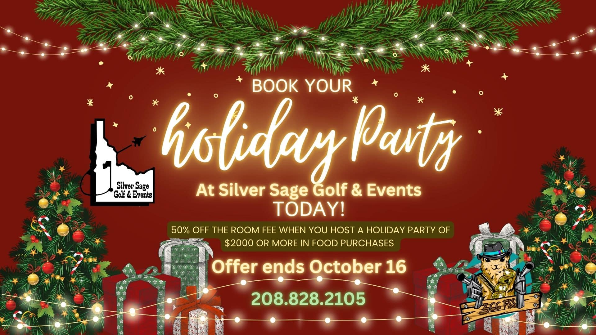 Events - Holiday Party rental - Starts Sept 14